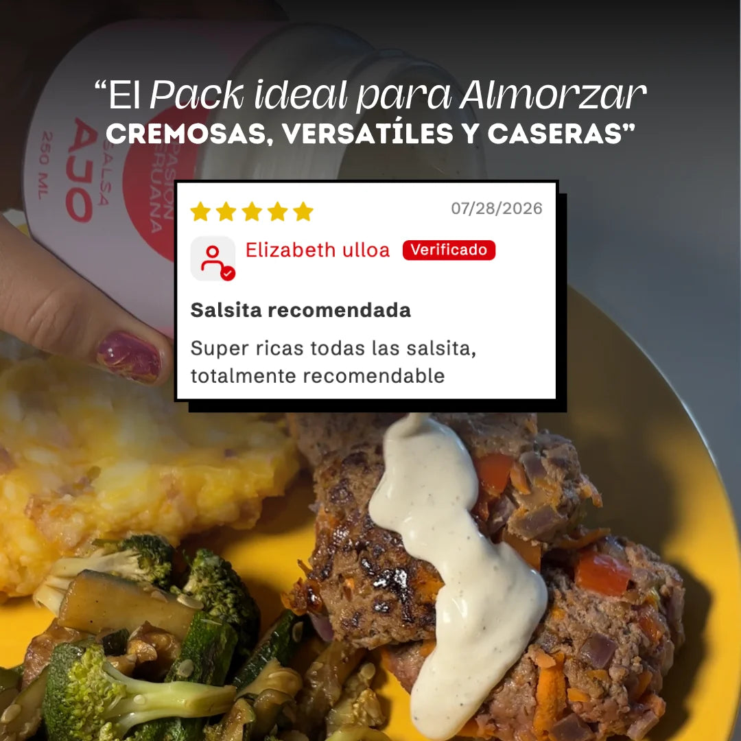 Pack Almuerzo PaiPai | 2 Salsas a Elección de 250 ml