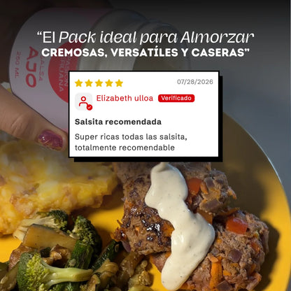 Pack Almuerzo PaiPai | 2 Salsas a Elección de 250 ml