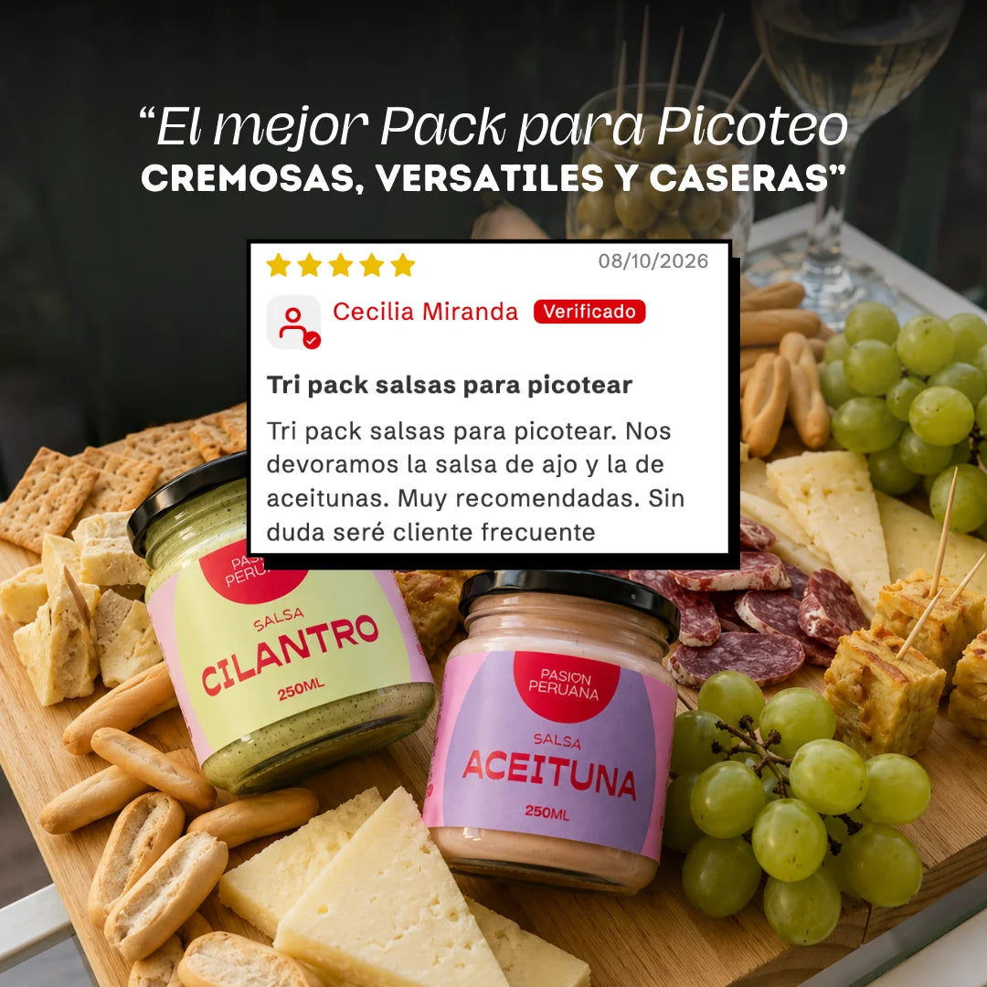 Pack Picoteo |  3 Salsas a Elección de 250 ml